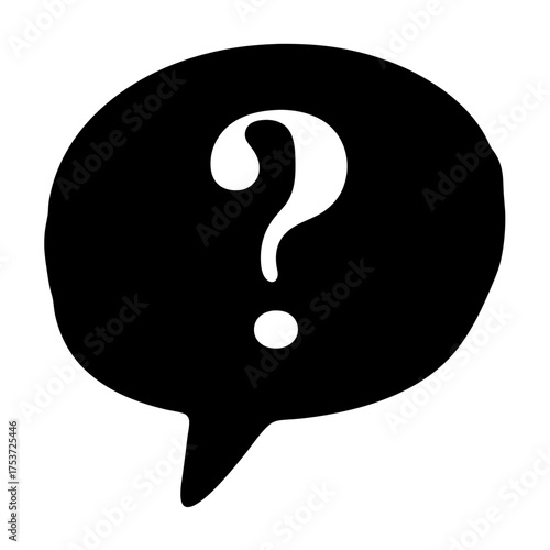 Question Mark in a Speech Bubble Illustrating Confusion and Uncertainty
