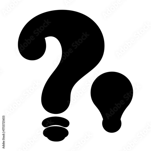Question mark morphing into a light bulb, representing ideas and solutions