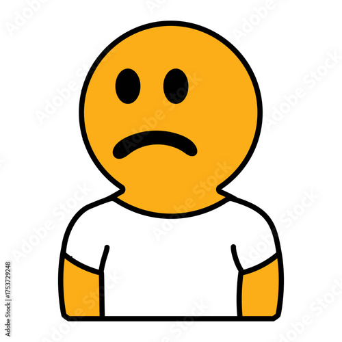 Sad icon showing simple design disappointment