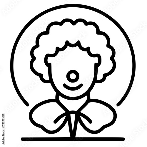 Clown logo silhouette