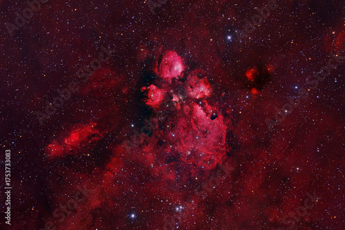 Fototapeta Naklejka Na Ścianę i Meble -  Beautiful red galaxy. Elements of this image furnished by NASA