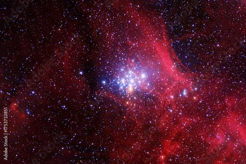 Fototapeta Naklejka Na Ścianę i Meble -  Beautiful red galaxy. Elements of this image furnished by NASA