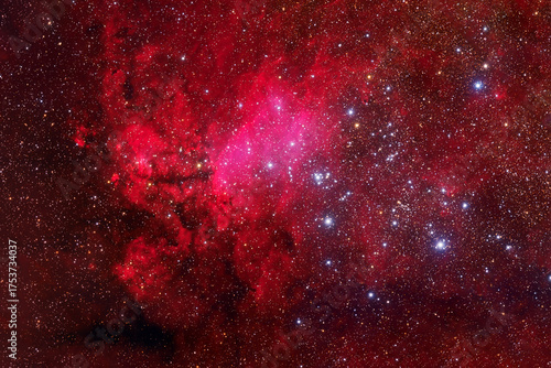 Fototapeta Naklejka Na Ścianę i Meble -  Beautiful red galaxy. Elements of this image furnished by NASA