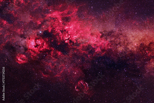 Fototapeta Naklejka Na Ścianę i Meble -  Beautiful red galaxy. Elements of this image furnished by NASA