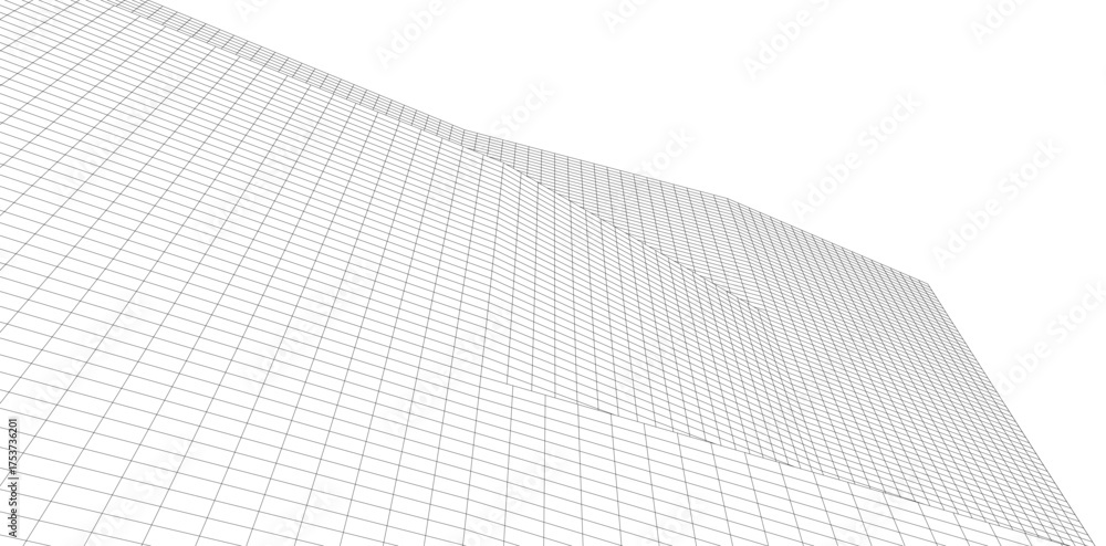 Naklejka premium Abstract architecture vector 3d illustration 