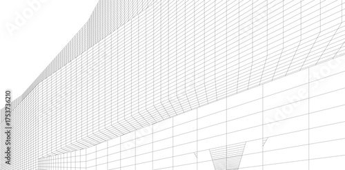 abstract architecture vector 3d illustration	
