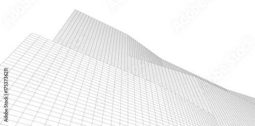 Abstract architecture vector 3d illustration	

