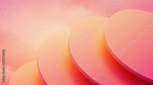 3D Abstract Circular Gradient Backgrounds with Modern Geometric Layers