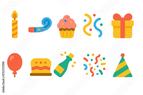 Party celebration, birthday outline icon set. event, festive party icons collection