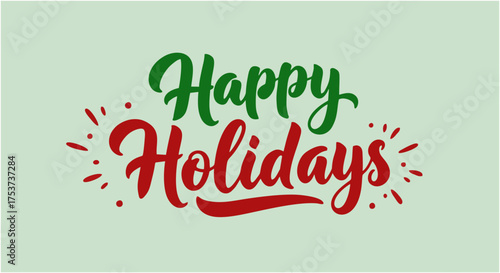 Elegant minimalist typography composition featuring the phrase “Happy Holidays”