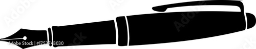 Elegant fountain pen illustration for writing, calligraphy, and design projects, perfect for adding a touch of classic style to your creative work