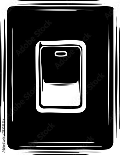 Simple modern light switch illustration offering control and a clean design element for technology and home automation concepts