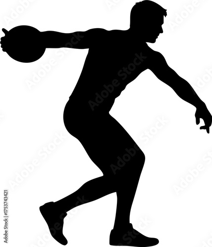 Dynamic discus thrower captured mid-action, embodying athletic power, focus, and the thrill of competitive sports achievement.