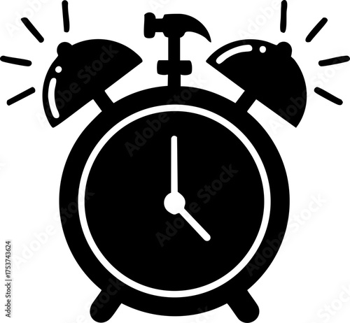 Vintage alarm clock ringing loudly, signaling urgent reminders and important deadlines for busy schedules and time management