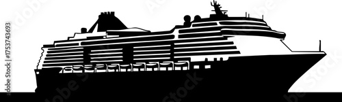 Majestic cruise ship sailing smoothly across the ocean promising adventure and unforgettable travel experiences.