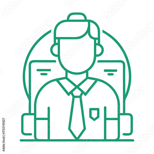 vector illustration of business man