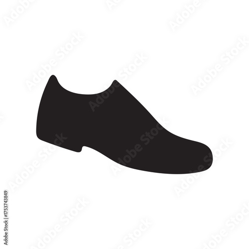 Elegant men's dress shoe silhouette vector design, a classic formal footwear icon