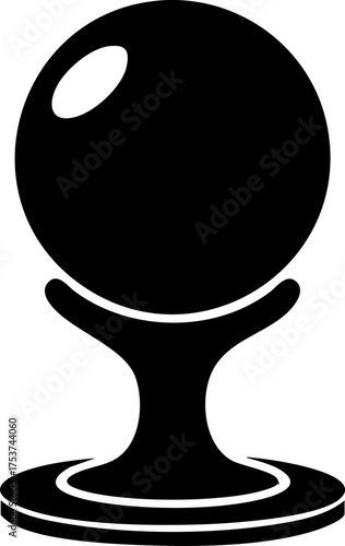 Mystical crystal ball on stand, a symbol of foresight, magic, and future prediction, perfect for divination and spiritual themes.