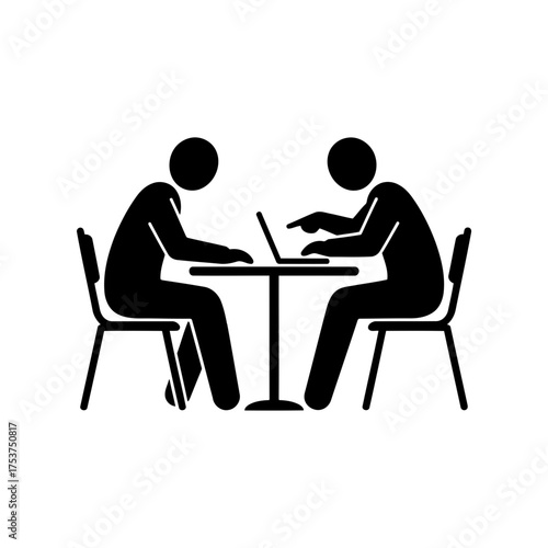 Office restart meeting vector art of business people working together