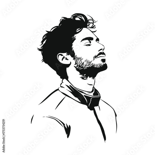 Race Car Driver. Race Car Driver simple black and white line art vector logo