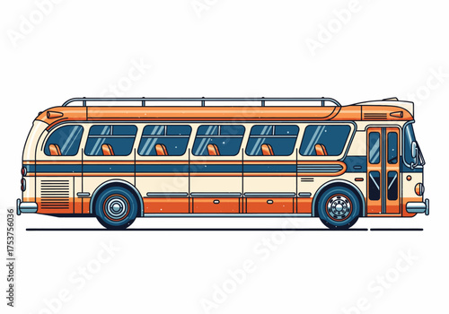 Vintage Bus Illustration