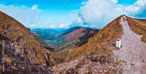 Fototapeta Naklejka Na Ścianę i Meble -  View from Starorobocianski Wierch Mountain - Western Tatras - Poland