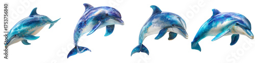 Delightful pod of dolphins leaping joyfully, perfect for ocean conservation campaigns, marine life education materials, and vibrant summer promotions, originally a scalable graphic