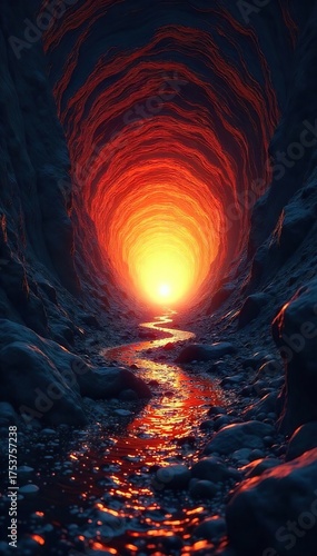 Dark Funnel, Uncertain Path A Symbolic Image of Risk, Strategy, and the Allure of the Unknown