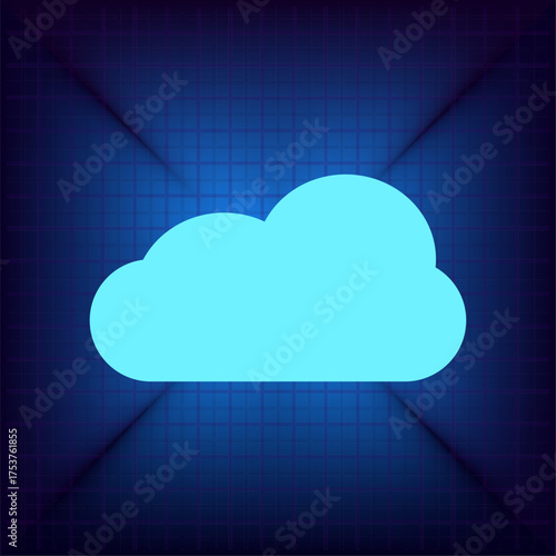 Light blue vector icon on a dark blue background.
