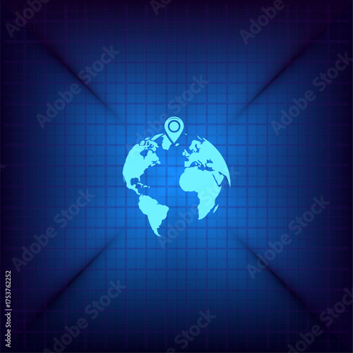 Light blue vector icon on a dark blue background.