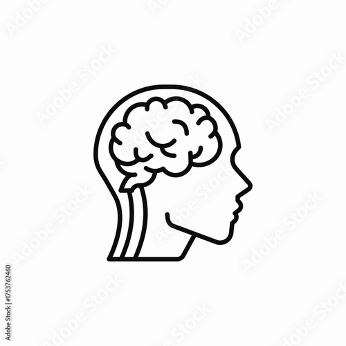 head brain icon sign vector