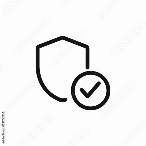 shield protection check mark icon sign vector
