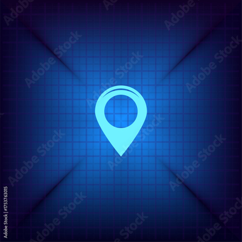 Light blue vector icon on a dark blue background.