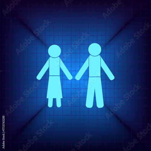 Light blue vector icon on a dark blue background.