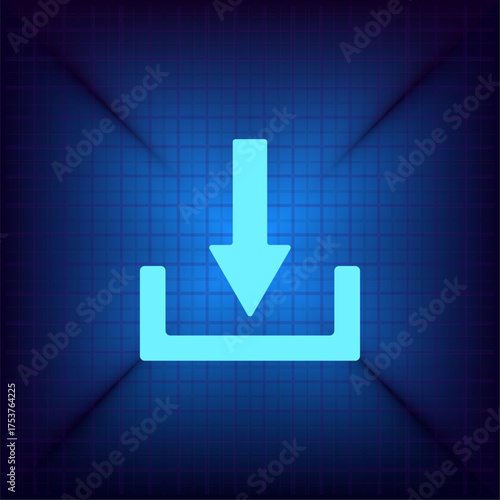 Light blue vector icon on a dark blue background.