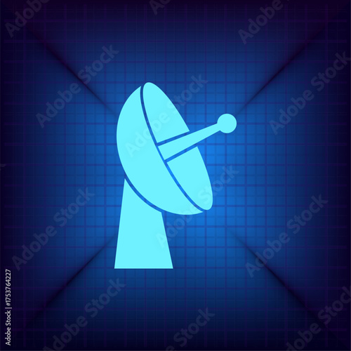 Light blue vector icon on a dark blue background.