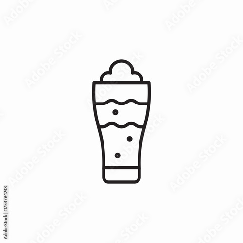 cold soda glass icon sign vector