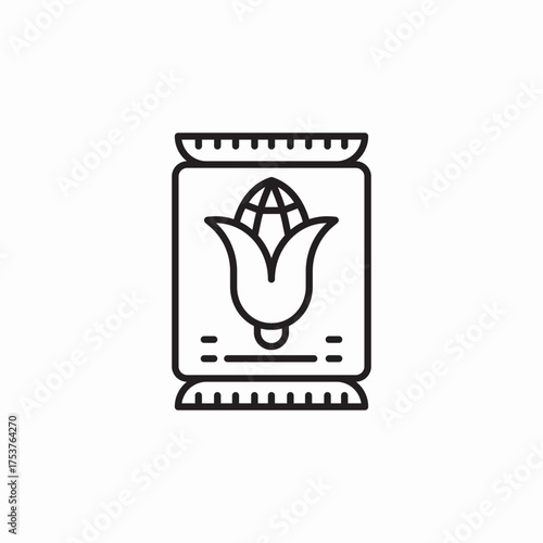 corn package icon sign vector