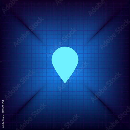 Light blue vector icon on a dark blue background.