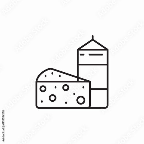 dairy products icon sign vector