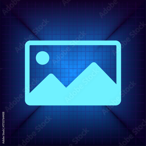Light blue vector icon on a dark blue background.