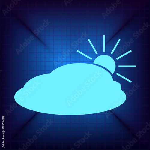 Light blue vector icon on a dark blue background.