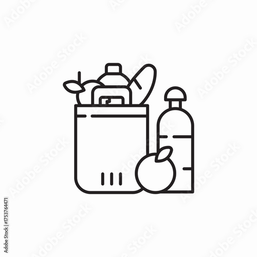 food shopping icon sign vector