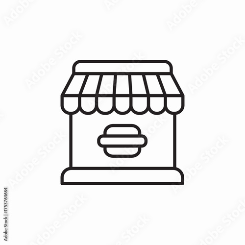 hotdog cafe icon sign vector