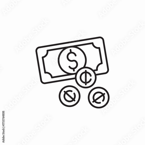 money cash icon sign vector