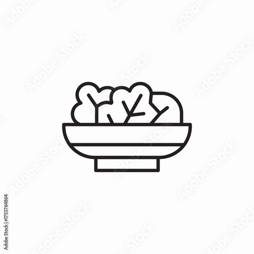 salad bowl icon sign vector