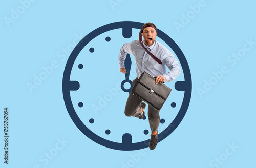 Funny businessman with neck...