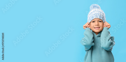 Cute little Asian boy in st...