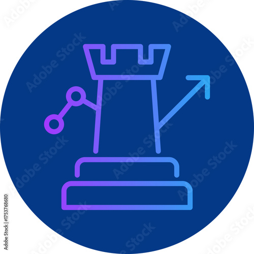 Strategy icon for strategy and management, website, application, printing, document, poster design, etc