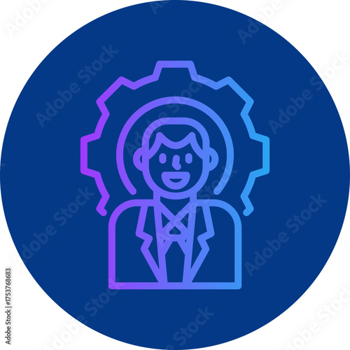 Manager icon for strategy and management, website, application, printing, document, poster design, etc